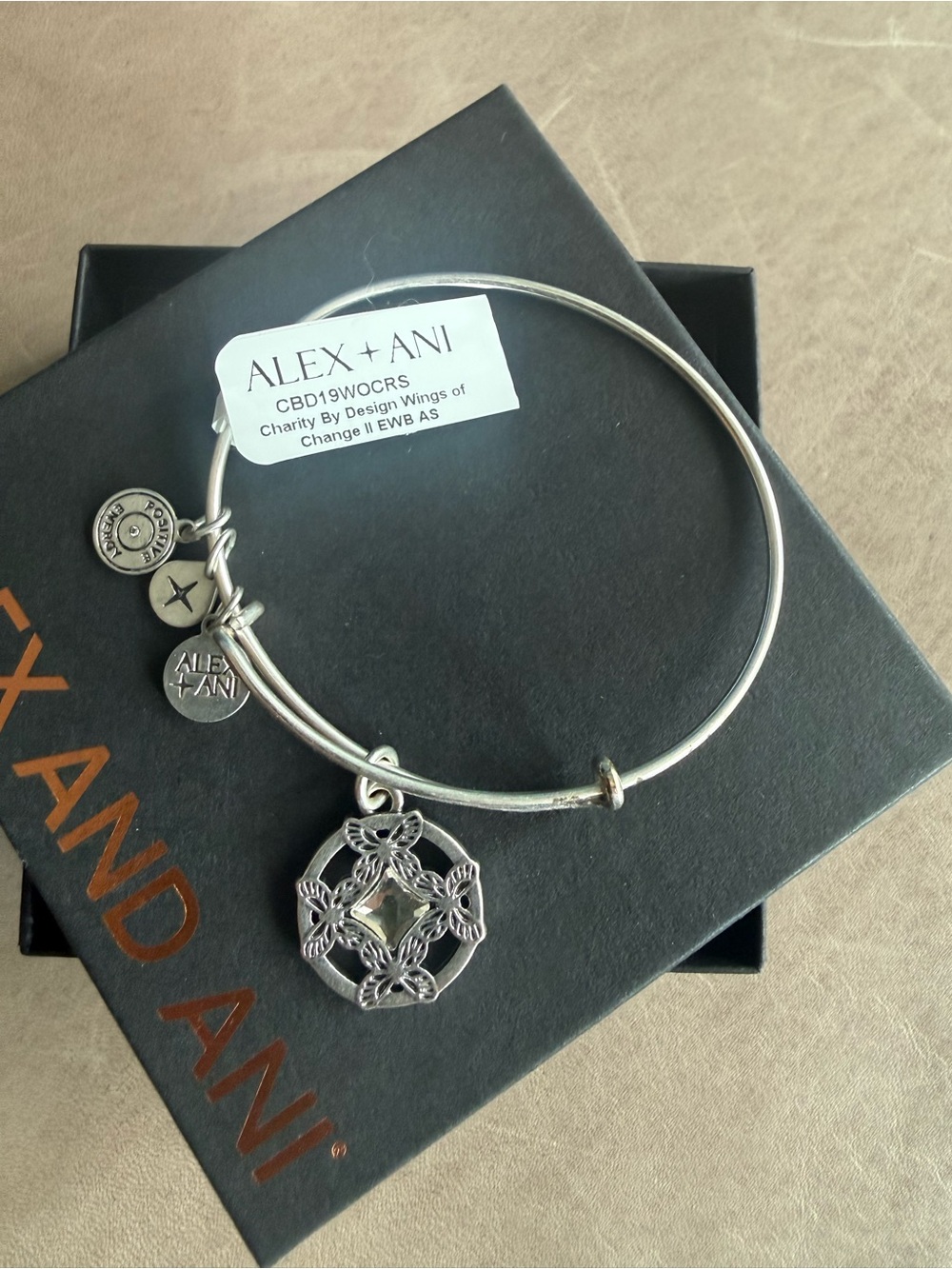 Alex and Ani Charity By Design Wings of Change II Bangle Bracelet - Silver